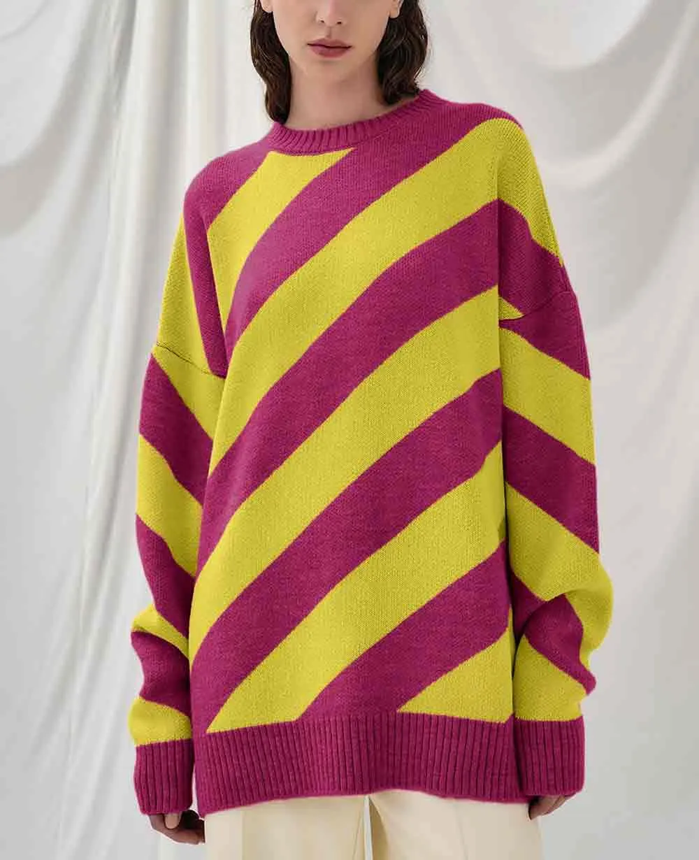 OVERSIZED KNIT PULLOVER "STRIPES"