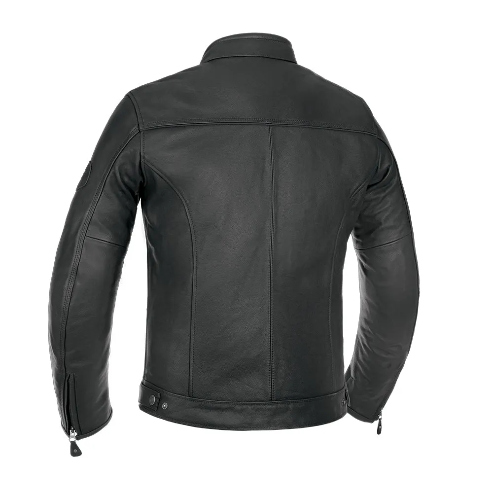 Oxford Walton Premium Motorcycle Leather Jacket Black