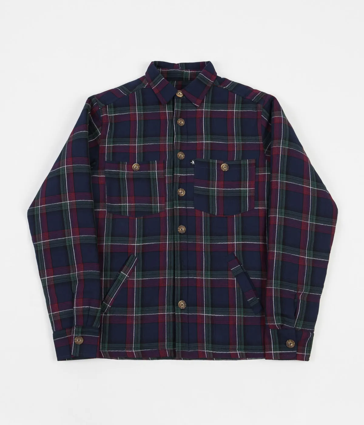 Pass Port Late Quilted Flannel Jacket - Navy