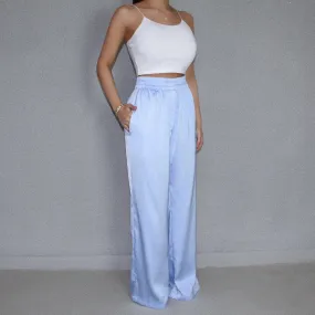 PERIWINKLE SILK TROUSERS