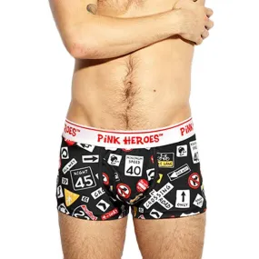 Pink Hero Fun Print Boxer Briefs