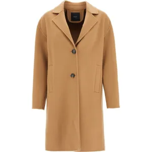 Pinko double wool coat with screwdriver design