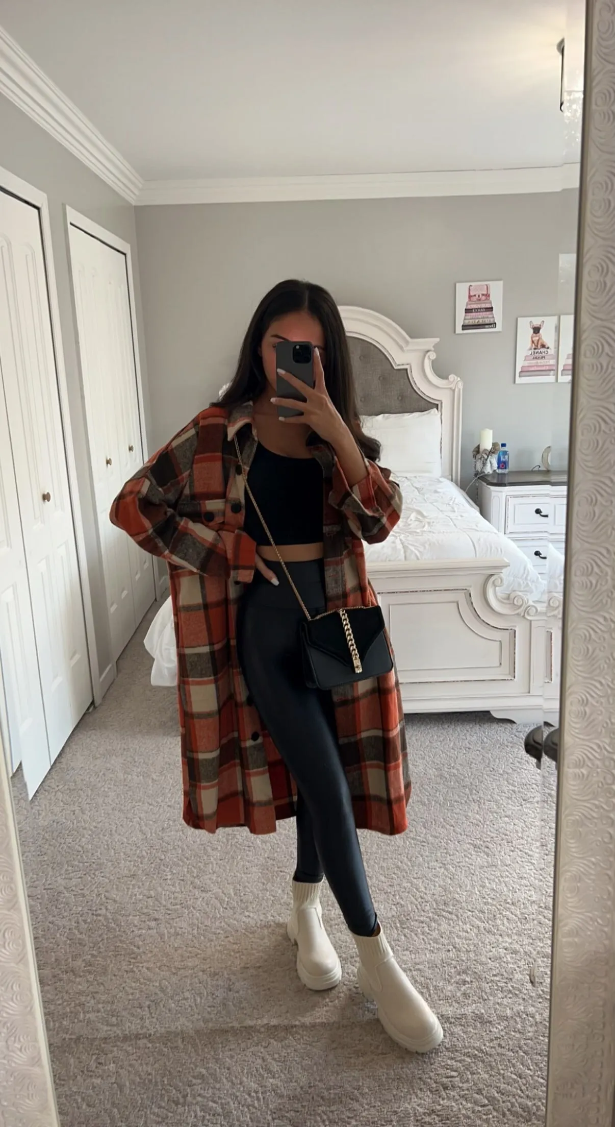 PLAID LONG SHACKET