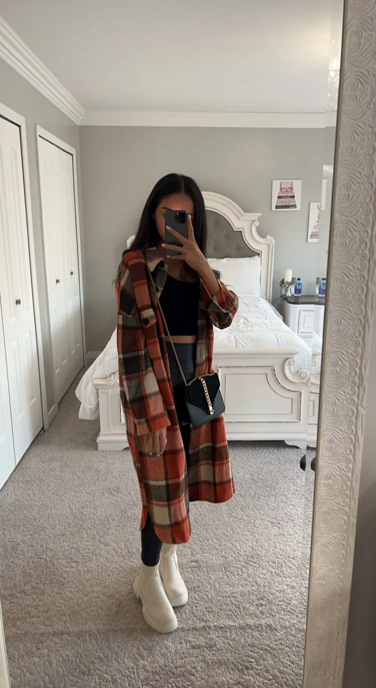 PLAID LONG SHACKET