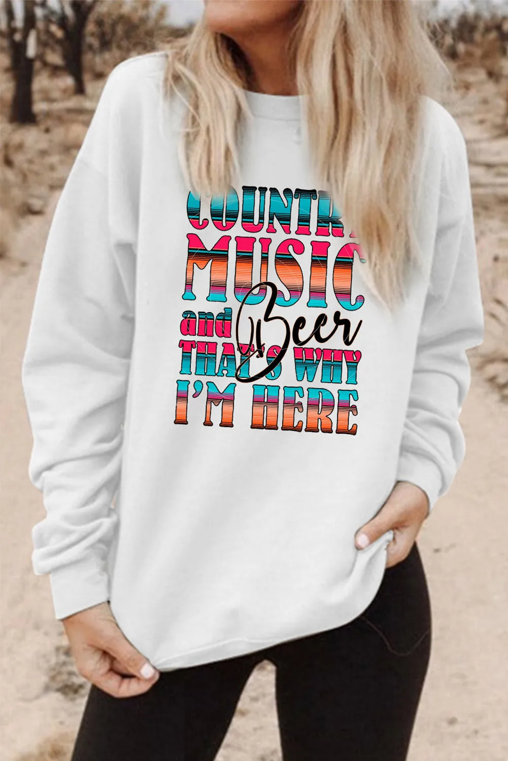 Plain Crew Neck Pullover Sweatshirt