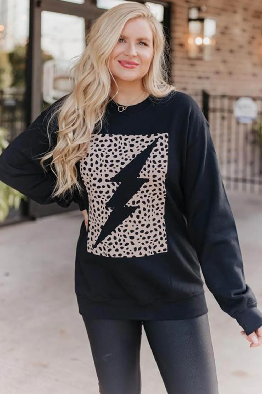 Plain Crew Neck Pullover Sweatshirt