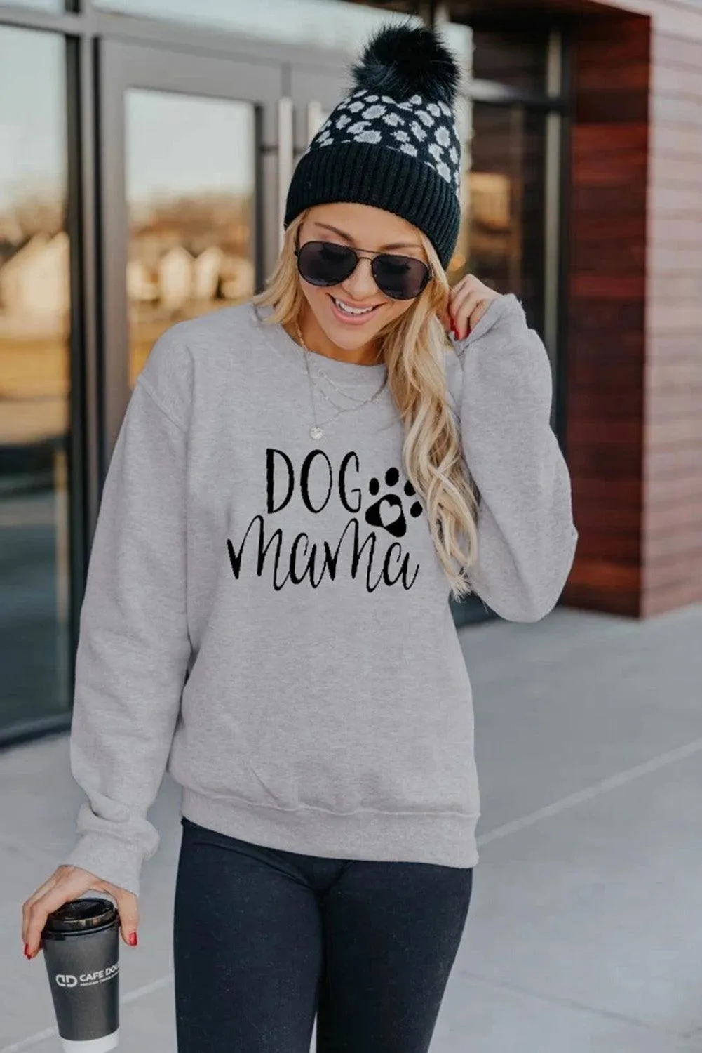 Plain Crew Neck Pullover Sweatshirt