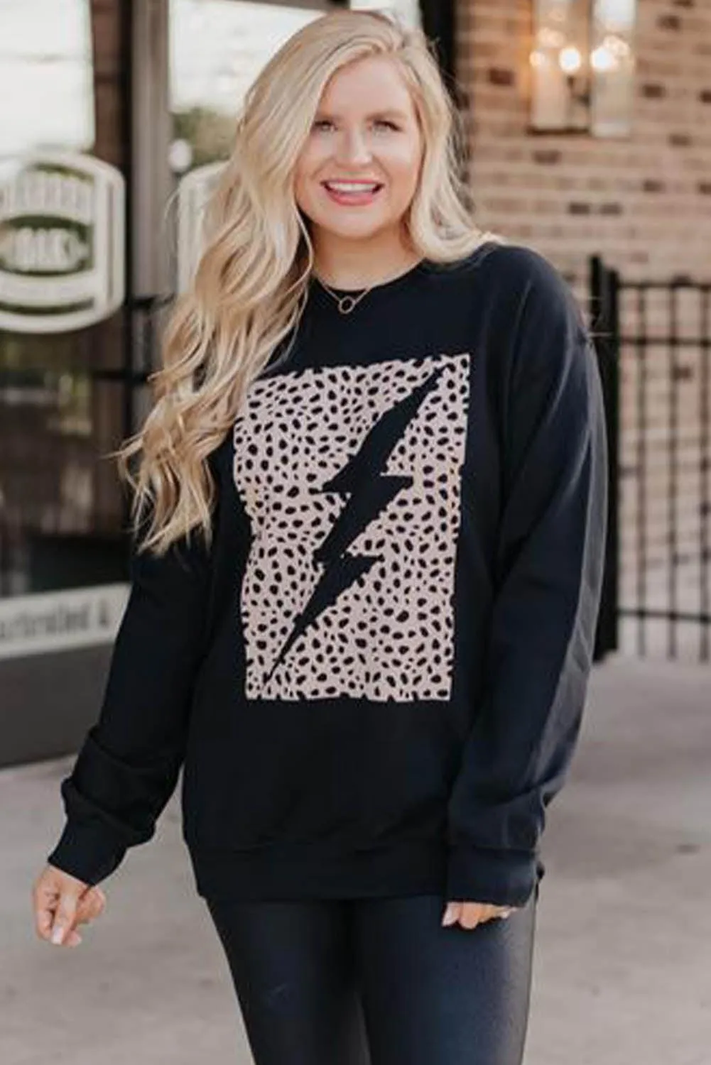 Plain Crew Neck Pullover Sweatshirt