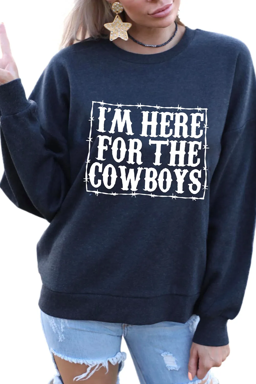 Plain Crew Neck Pullover Sweatshirt