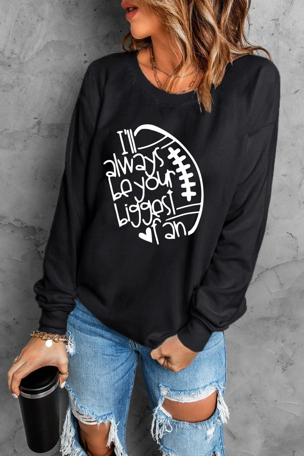 Plain Crew Neck Pullover Sweatshirt