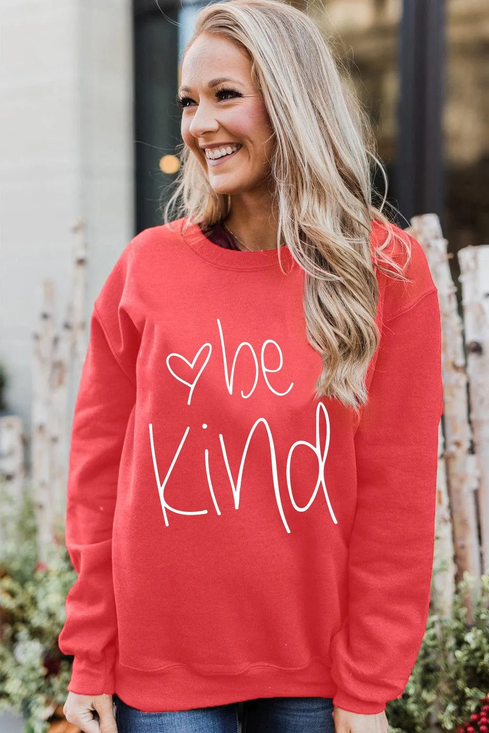 Plain Crew Neck Pullover Sweatshirt