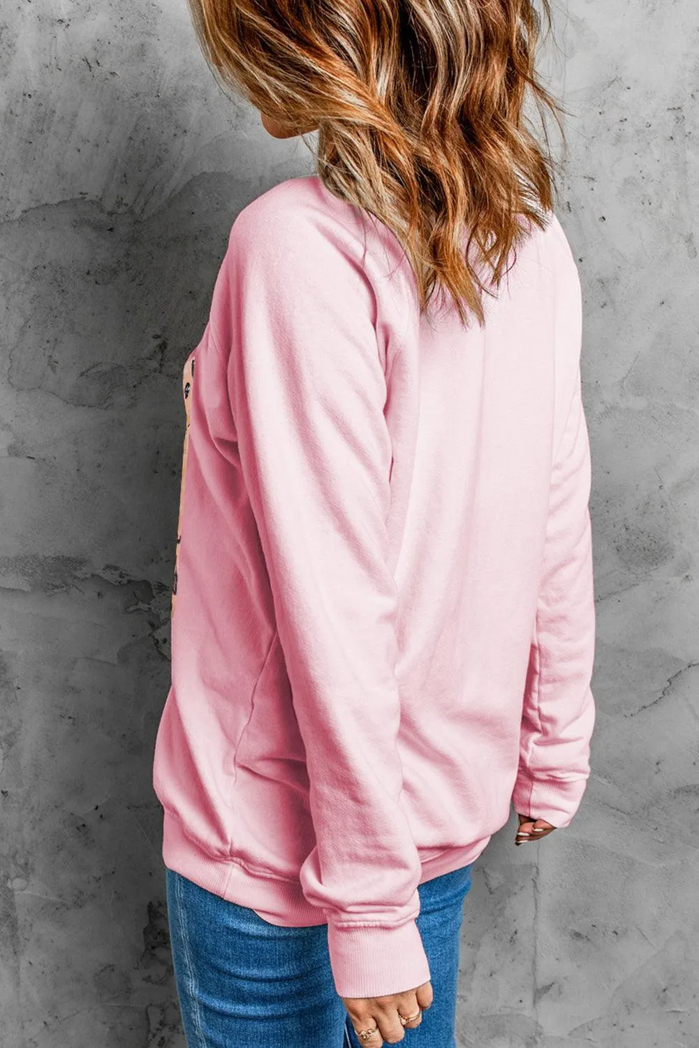 Plain Crew Neck Pullover Sweatshirt