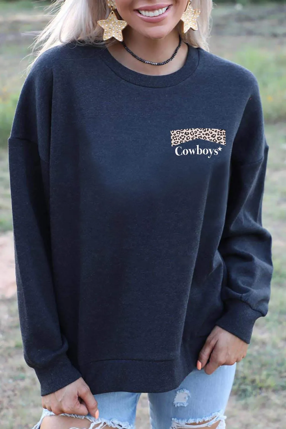 Plain Crew Neck Pullover Sweatshirt