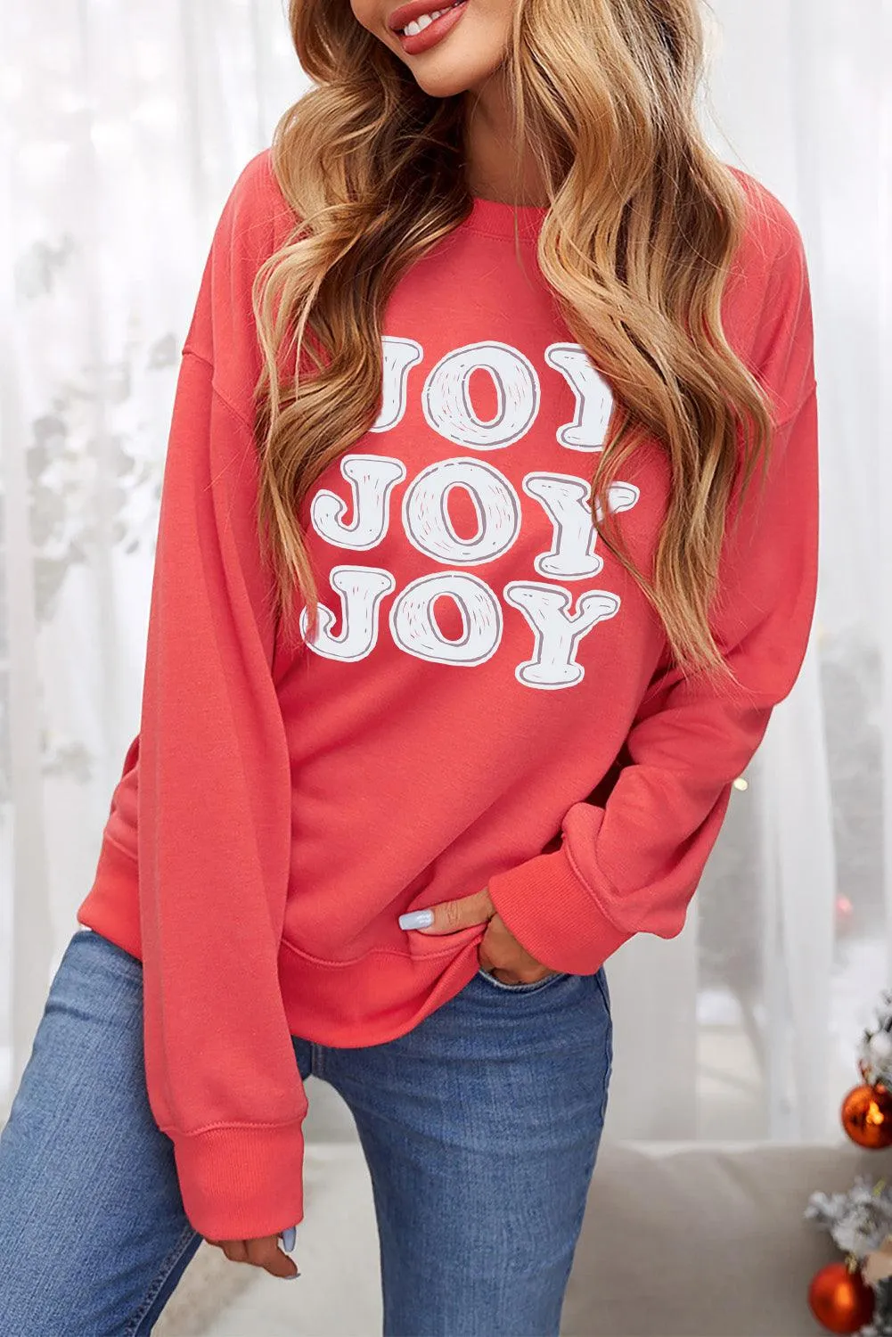 Plain Crew Neck Pullover Sweatshirt