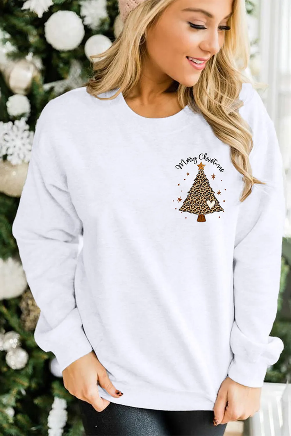 Plain Crew Neck Pullover Sweatshirt