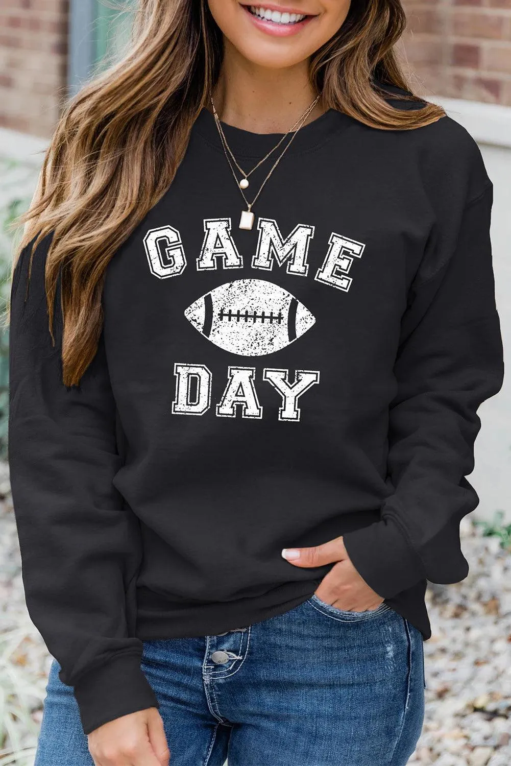 Plain Crew Neck Pullover Sweatshirt