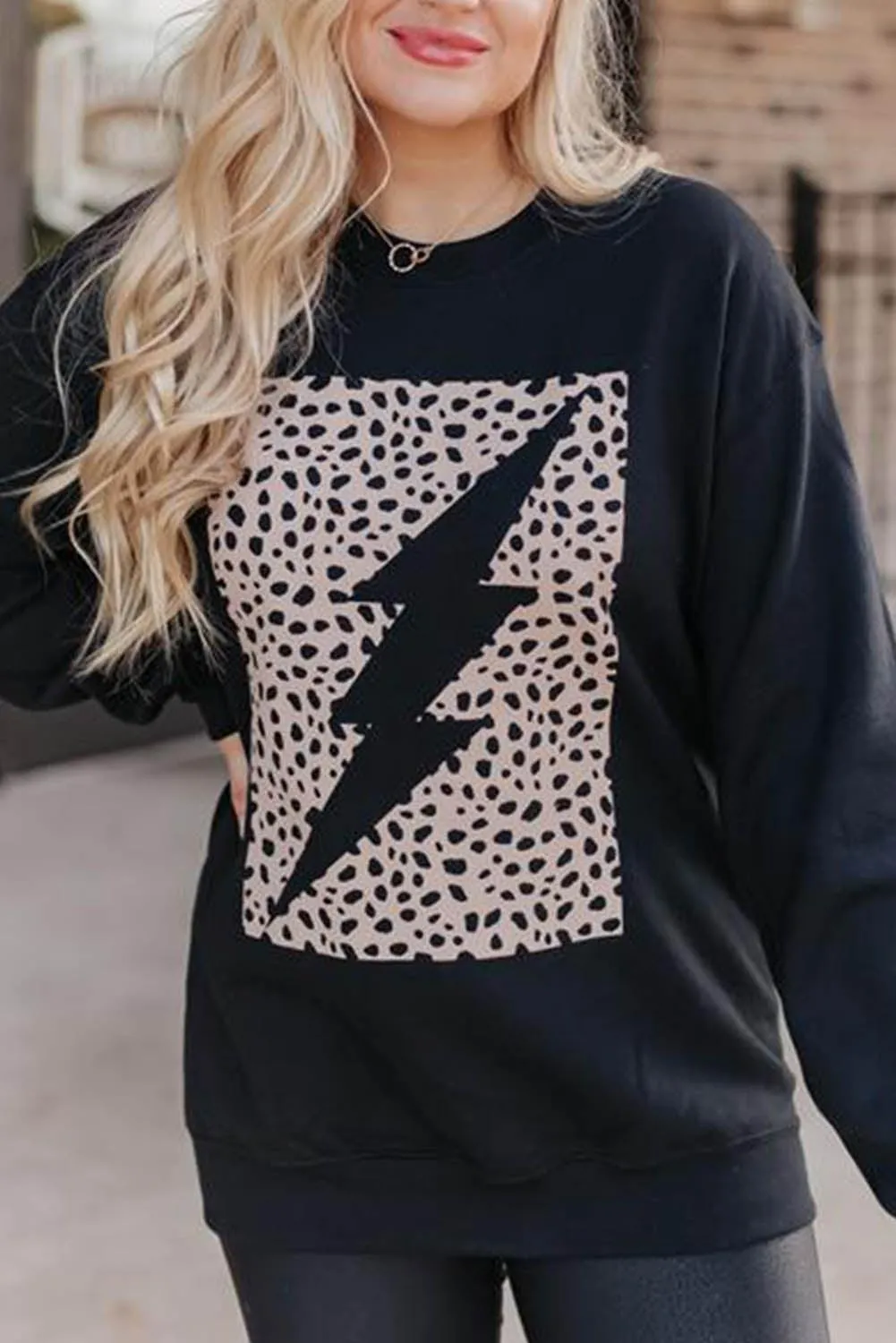 Plain Crew Neck Pullover Sweatshirt