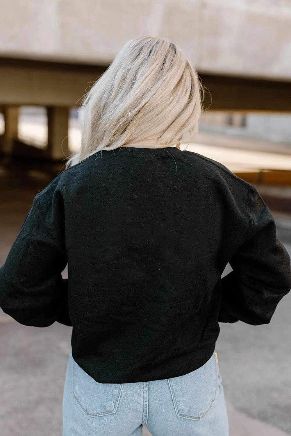 Plain Crew Neck Pullover Sweatshirt