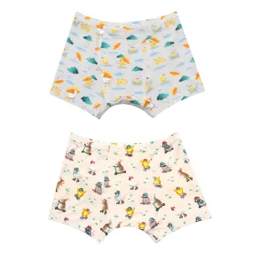 Playing in the Rain Duckies/Skate 'n Scoot Animals Boys Boxer Set of 2