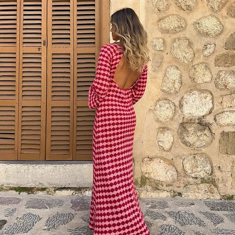 Plunging V-Neck Maxi Dress