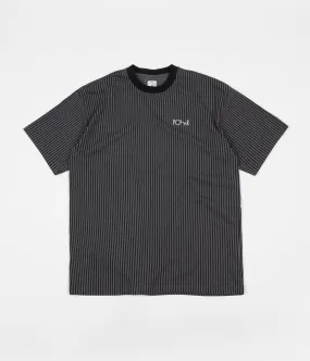 Polar Vertical Stripe T-Shirt - Black