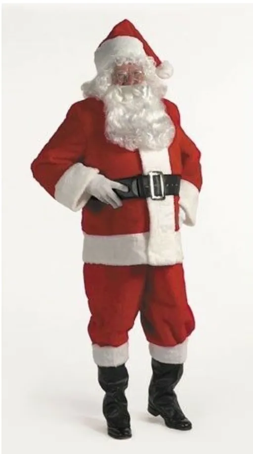 Premium Plush 10 Piece Santa Suit