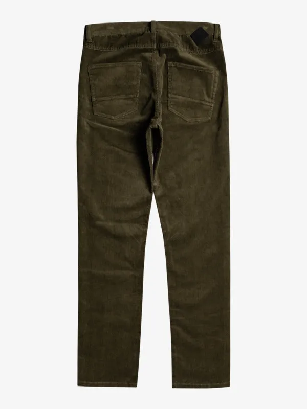 Quiksilver Kracker Cord Pants-Grape Leaf