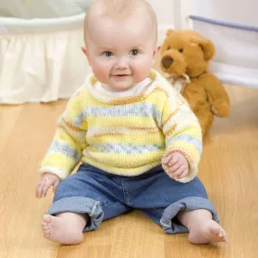 Red Heart Knit Simple Baby Pullover