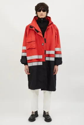 Resort 18 Red & Black Canvas Pulled Parka