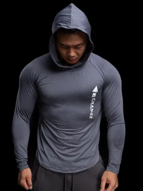 Running Jacket Men Fitness Hooded Long Sleeve Gym Training Sweatshirts Tight Hoodies Bodybuilding High Quality Sportswear Tops