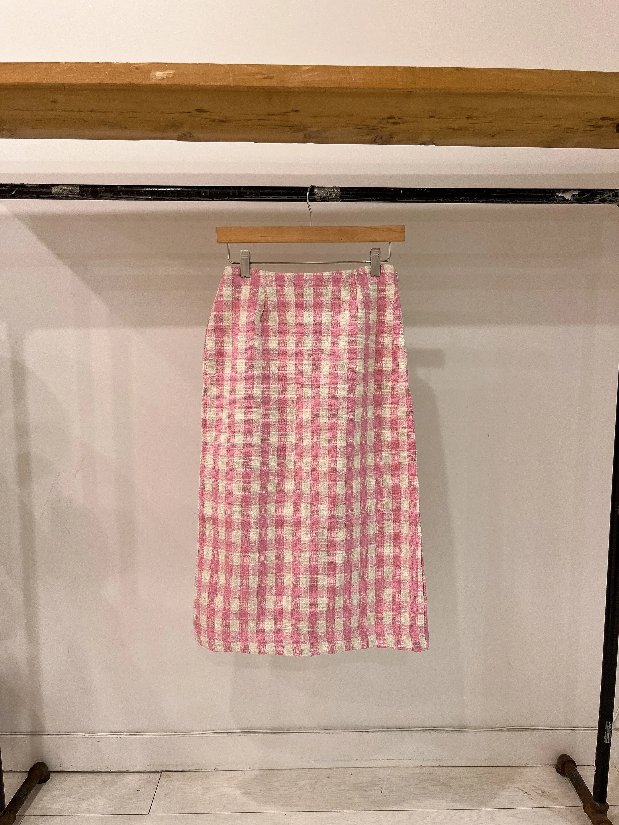 SHAKE Gingham plaid skirt