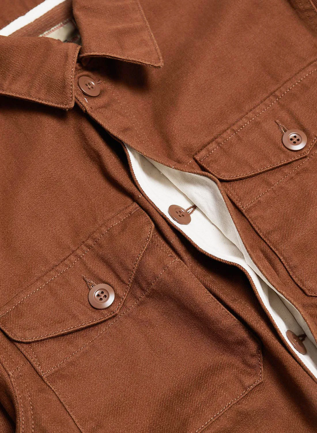 Short Jacket Heavy Cotton in Brown