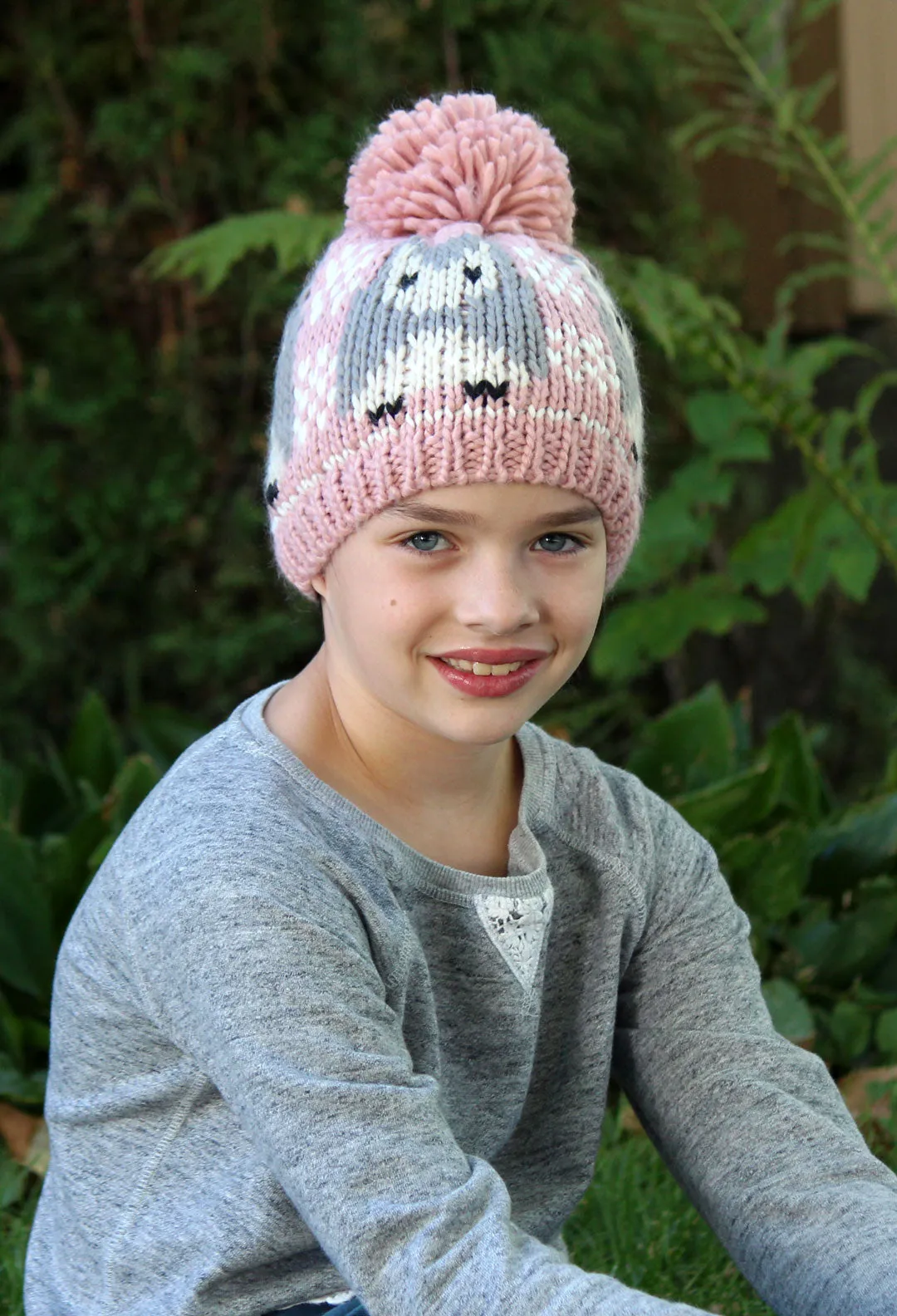 Snuggly Soft Owl Pom Pom Beanie for Kids CLOSEOUT!