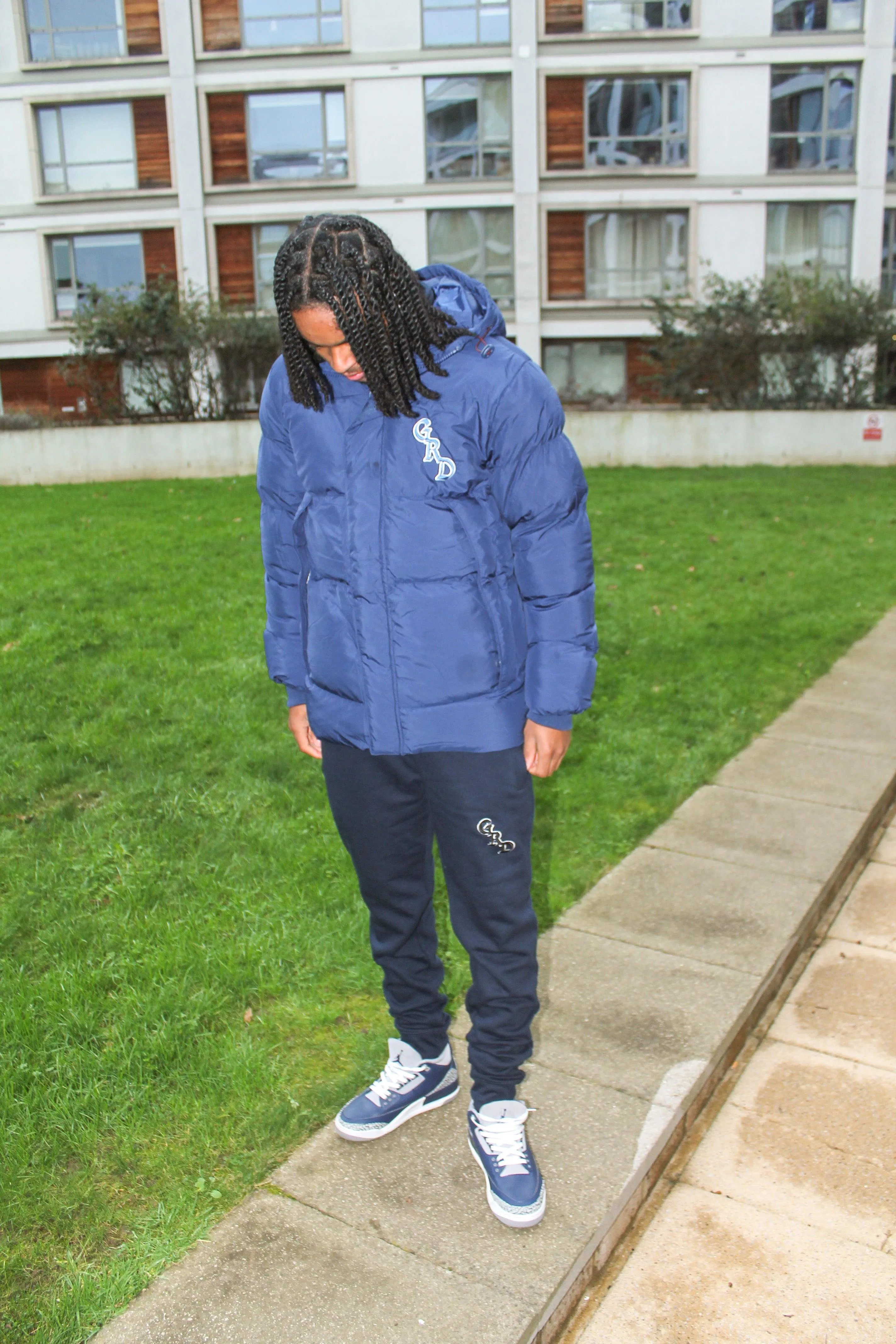 'Spectre' Puffer Jacket - Navy Blue