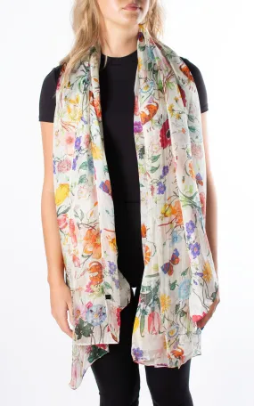 Spring Flowers Silk Scarf