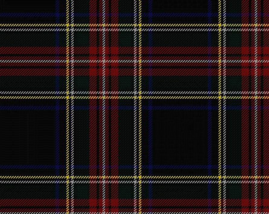 Stewart Black Modern Tartan Scarf