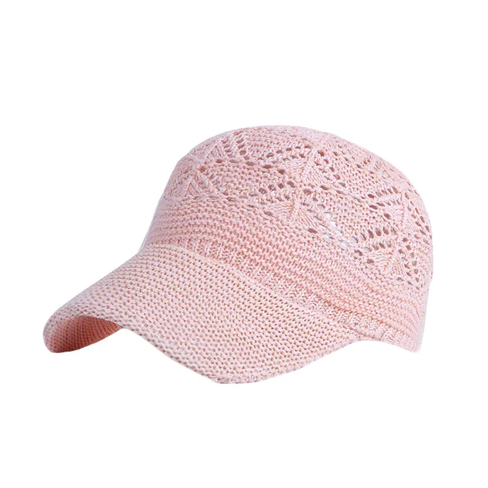 Summer Breathable Knit Hat Basic Baseball Cap Adjustable Size Dad Hats YZ10172