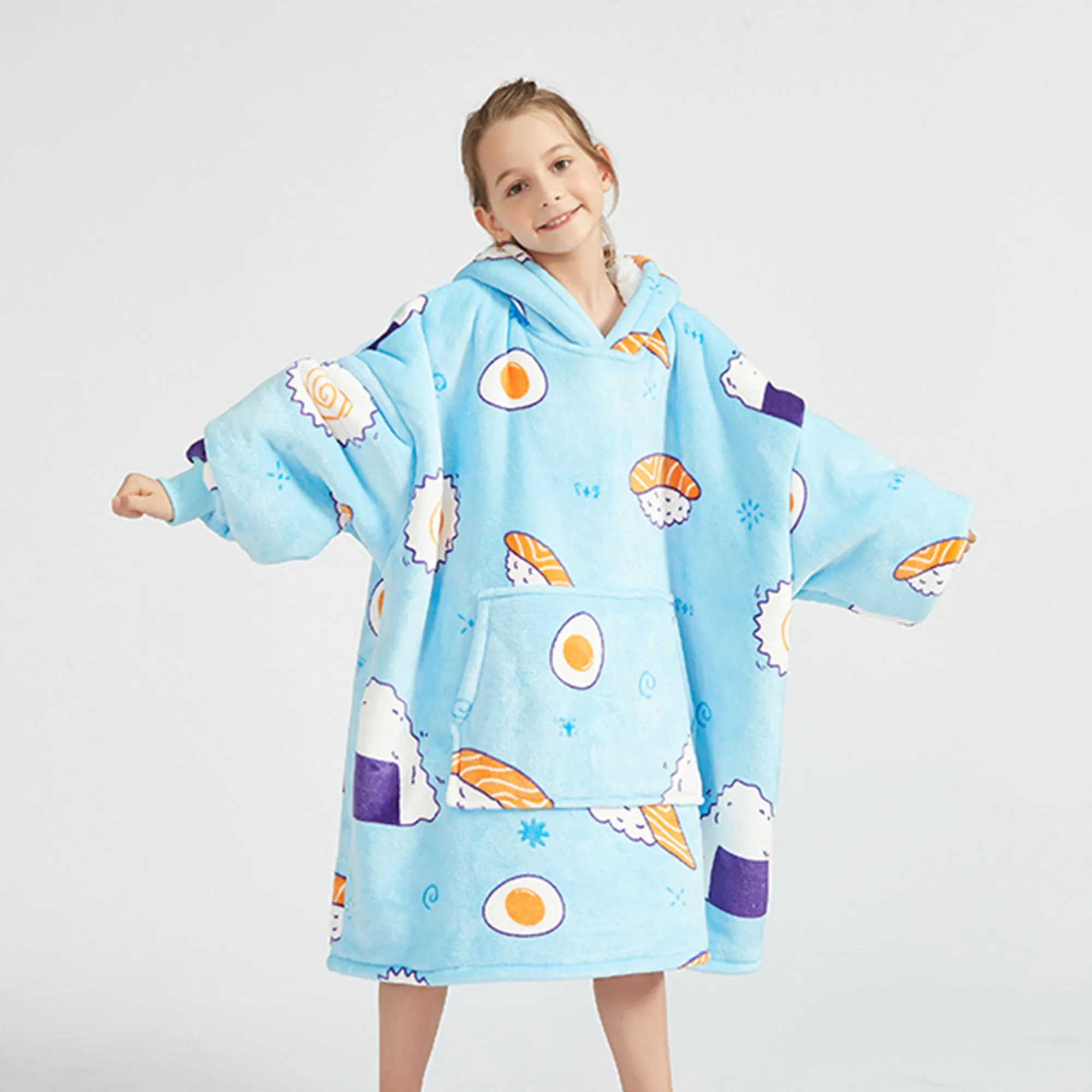 Sushi Kids Hoodie Blanket