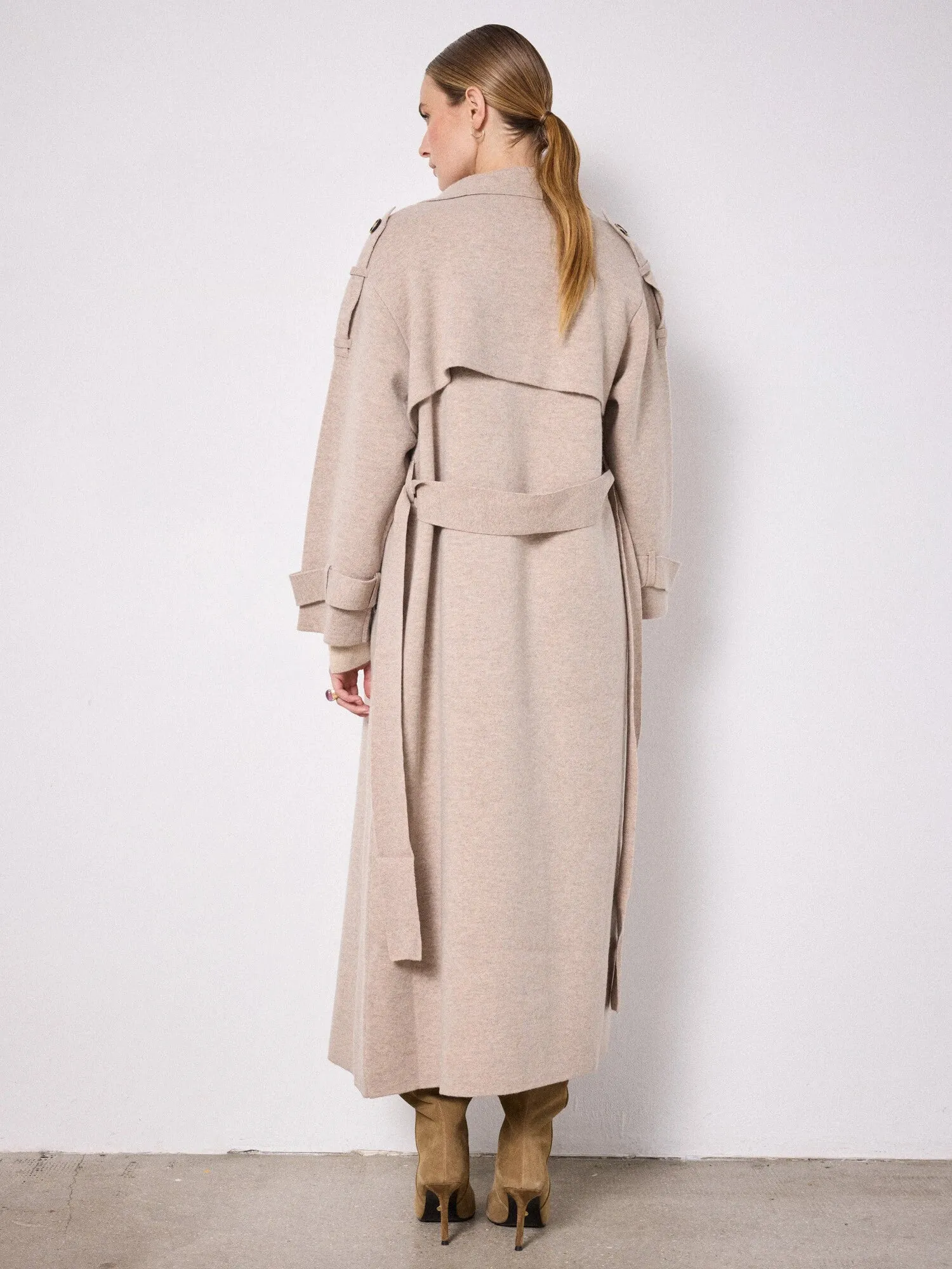 Talia Wool and Cashmere Trench Coat