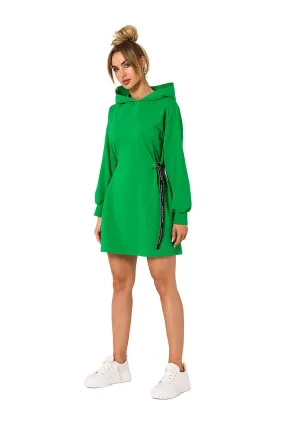 TEEK - Side Tied Sweatshirt Hoodie Dress