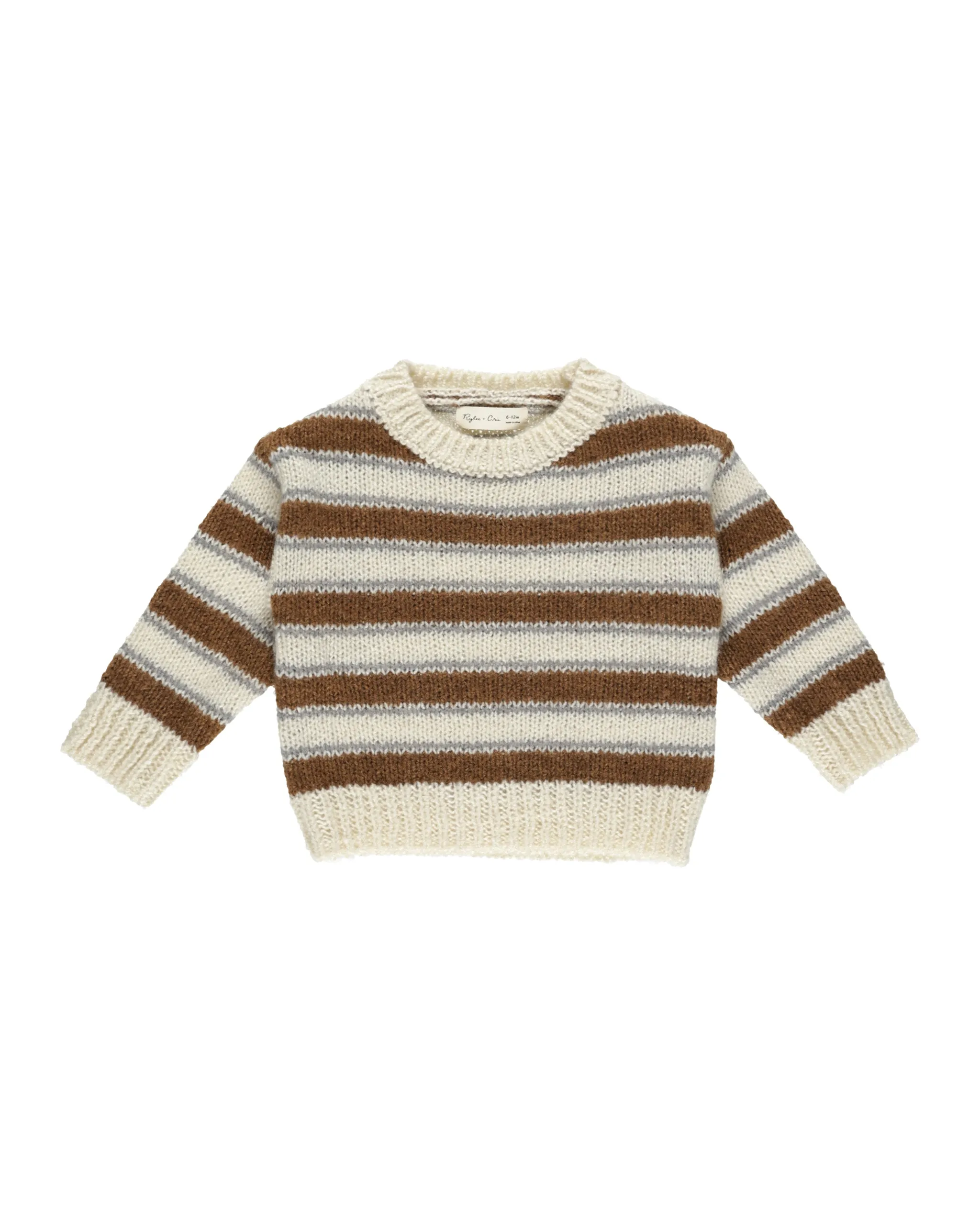 The Aspen Sweater by Rylee   Cru - Saddle Stripe - BABY