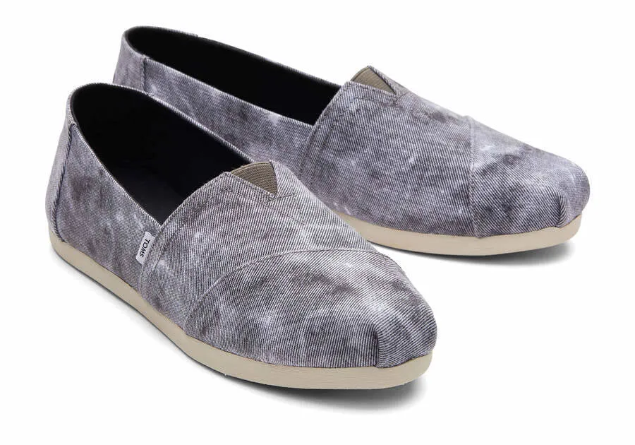 Toms Womens Alpargata Black Repreve Distressed Washed Canvas