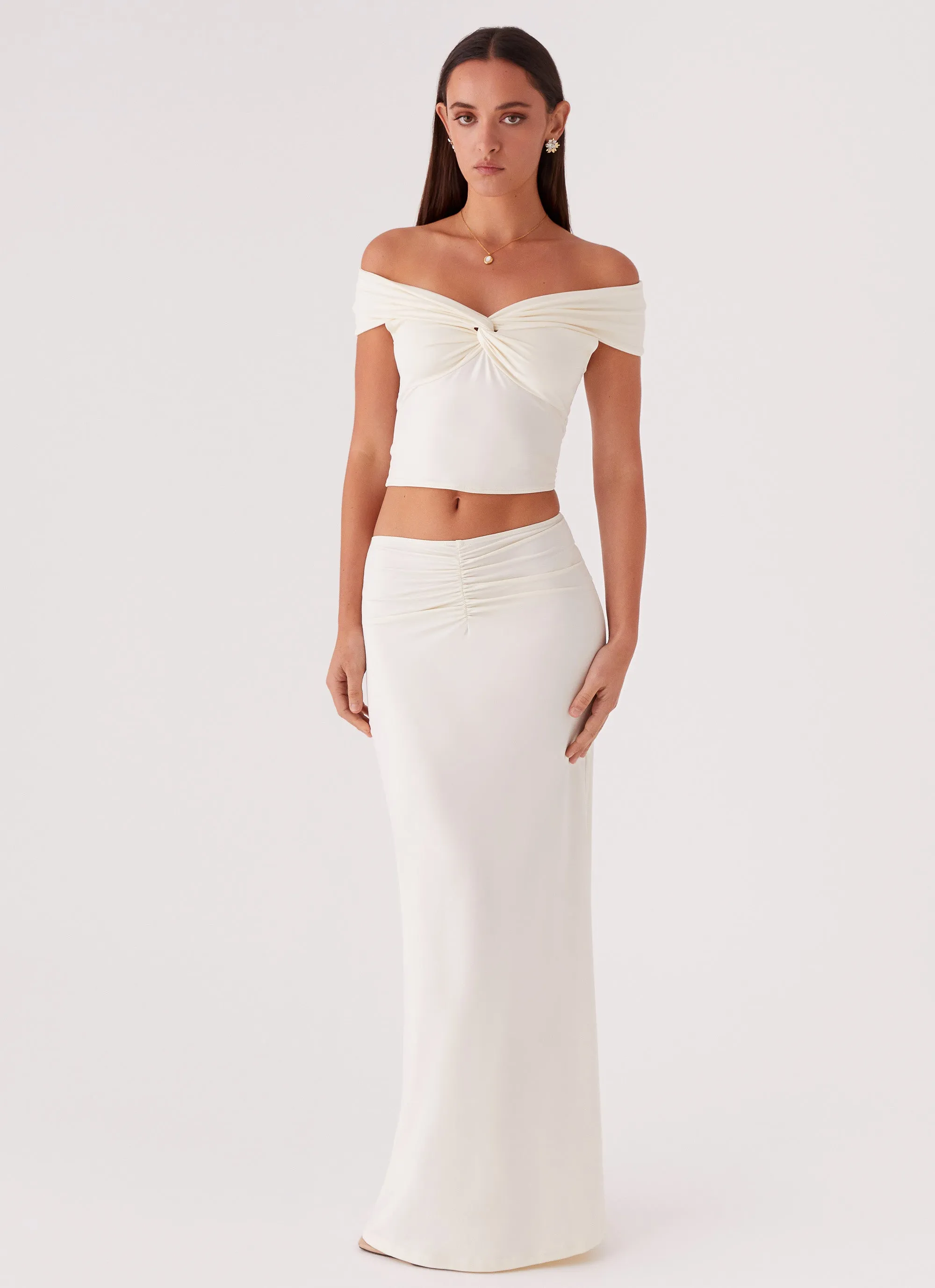 Trixie Maxi Skirt - Ivory