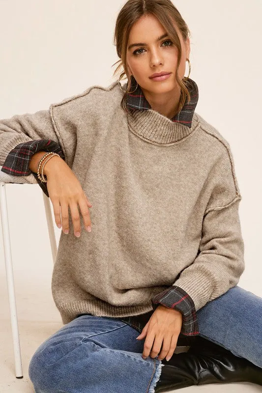 Turtle Neck Oversized Long-sleeved Ella Sweater