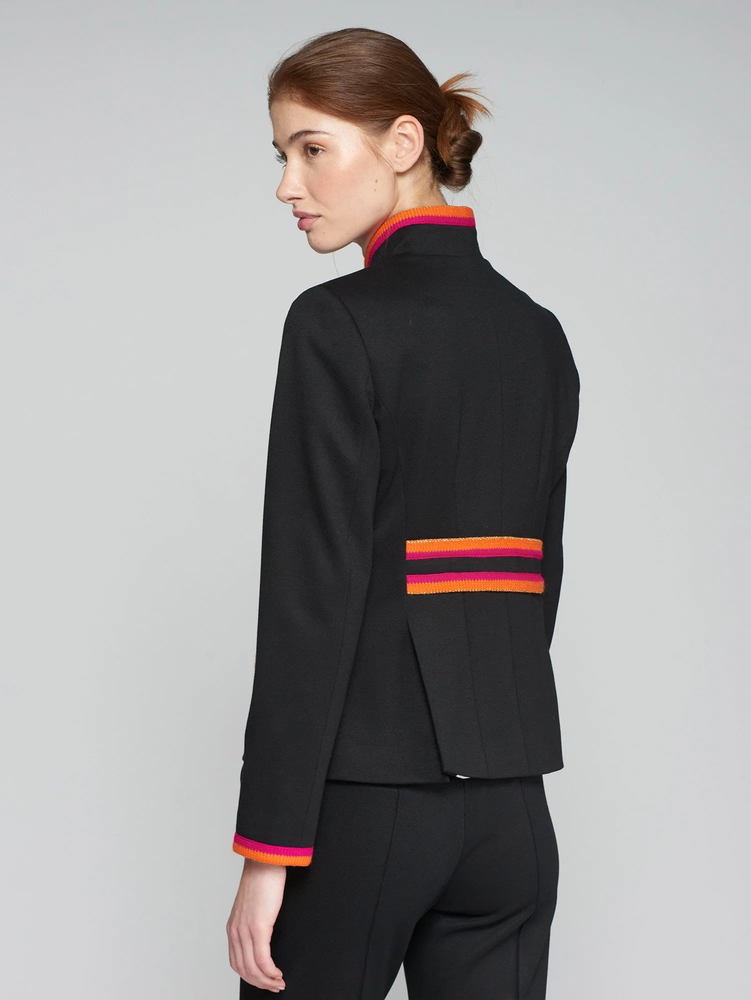 Vilagallo Dorothea Black Coat With Stretch