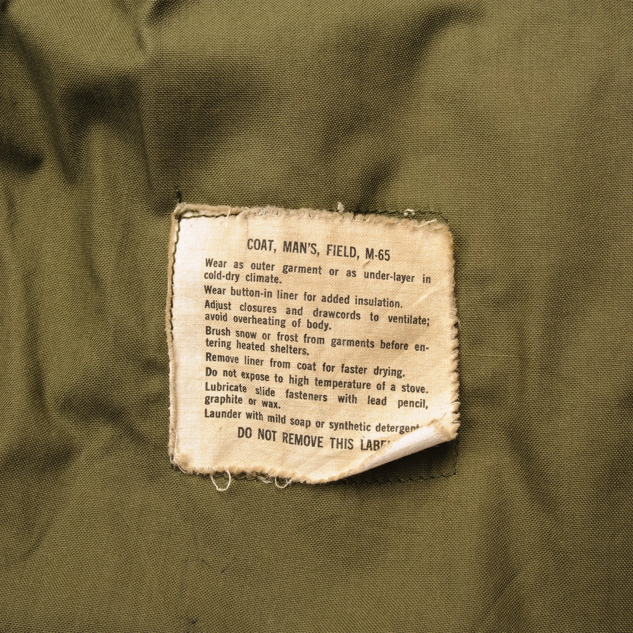 VINTAGE US ARMY M-1965 M65 FIELD JACKET 1968 VIETNAM WAR SIZE XL REGULAR