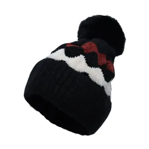 Winter Soft Knit Pom Beanie Fleece Skull Slouch Hat YZP0079