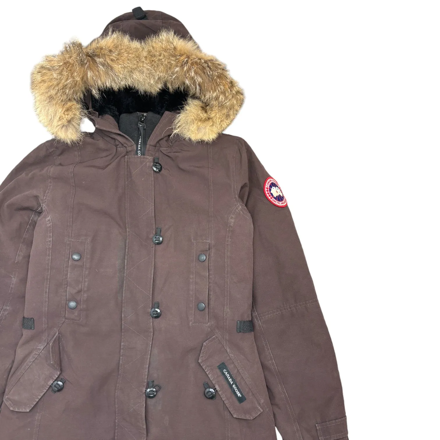 Women's Kensington Parka Down Jacket Brown Size XS