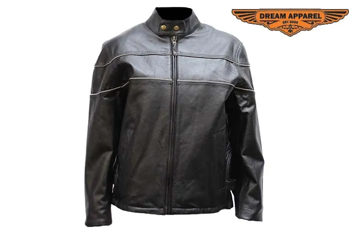 Womens Soft Leather Jacket With Airvents