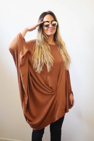 Women's Twisted Top / Loose Casual Cotton Blouse